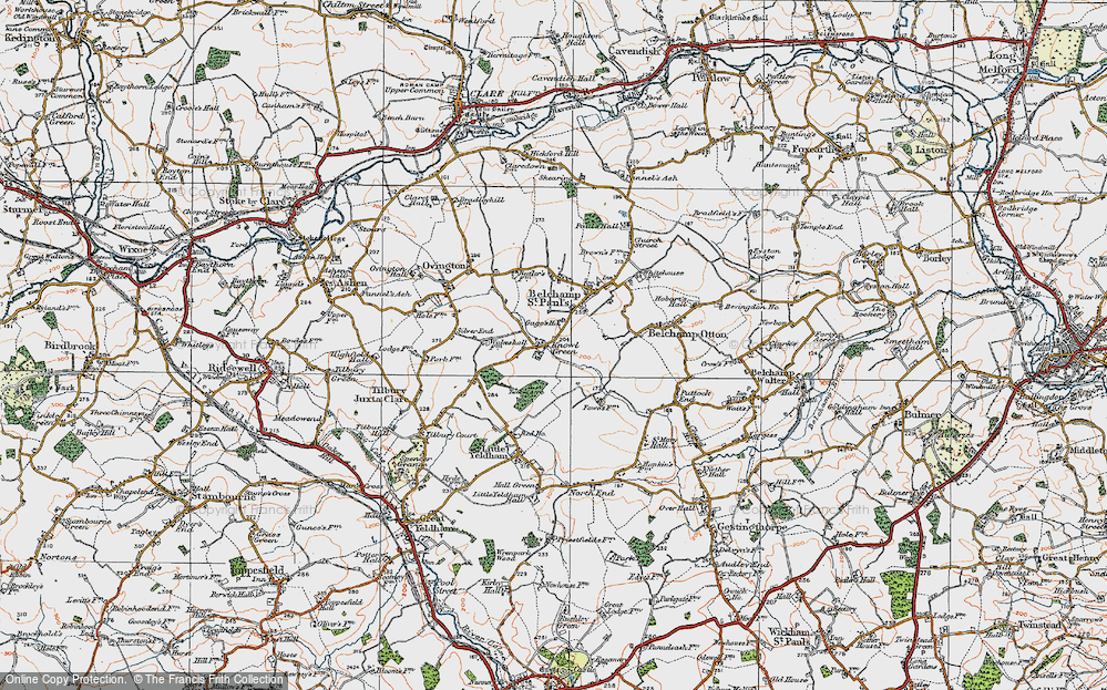 Old Map of Knowl Green, 1921 in 1921