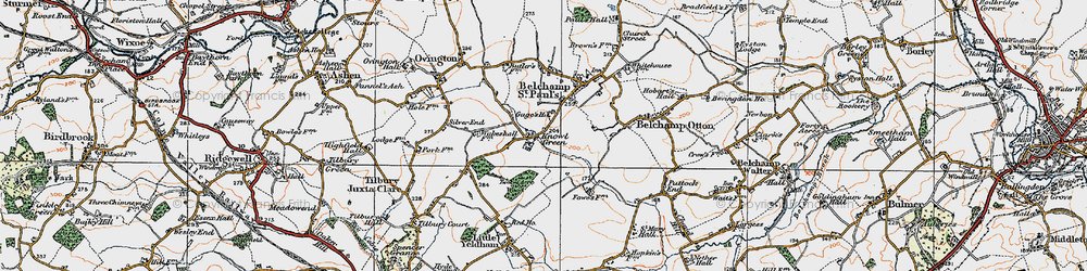 Old map of Knowl Green in 1921