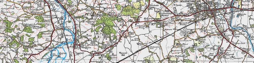 Old map of Knowl Hill in 1919