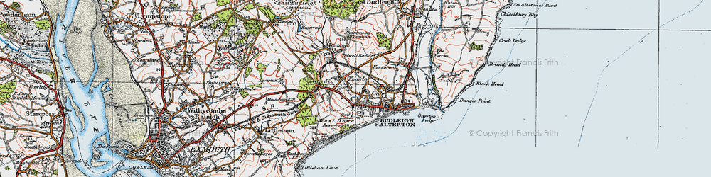 Old map of Leeford in 1919