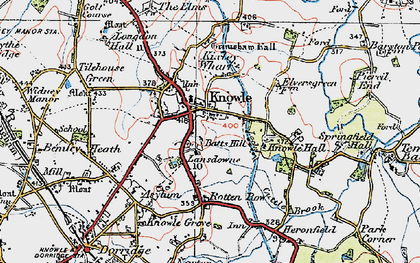 Old map of Knowle in 1921