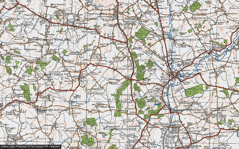 Old Map of Knowle Fields, 1919 in 1919