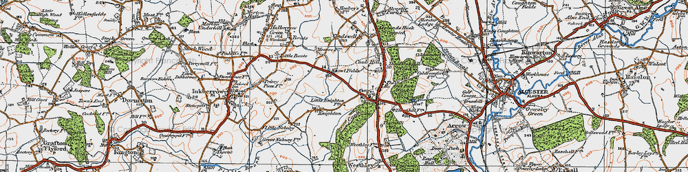 Old map of Knowle Fields in 1919