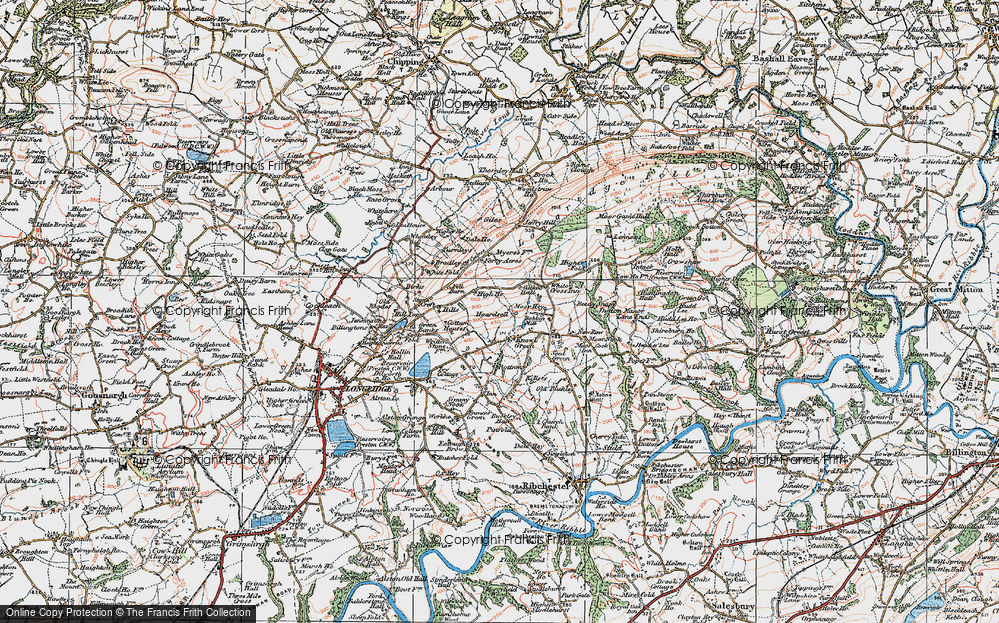 Old Map of Knowle Green, 1924 in 1924