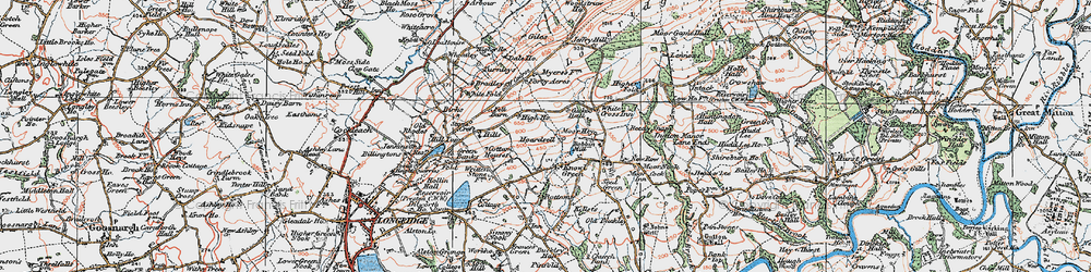 Old map of White Fold in 1924
