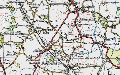 Old map of Knowle Grove in 1921