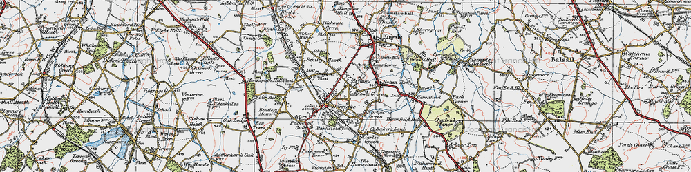 Old map of Knowle Grove in 1921