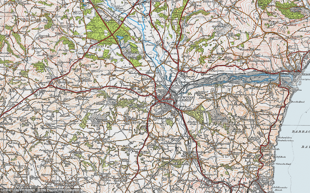 Old Map of Knowles Hill, 1919 in 1919