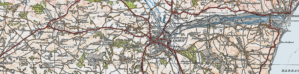 Old map of Knowles Hill in 1919