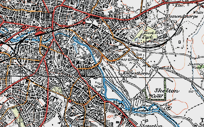 Old map of Knowsthorpe in 1925