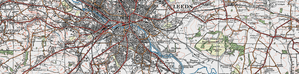 Old map of Knowsthorpe in 1925