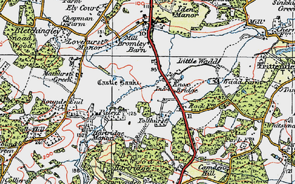 Old map of Bromley Barn in 1921