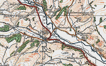 Old map of Knucklas in 1920