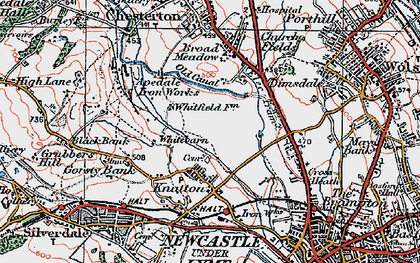 Old map of Knutton in 1921