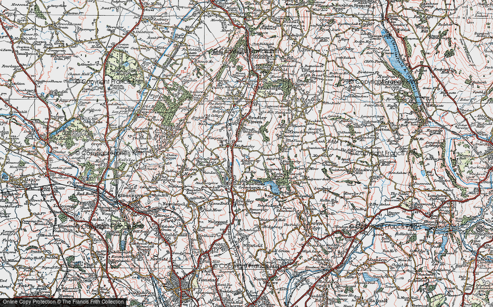 Old Map of Knypersley, 1923 in 1923