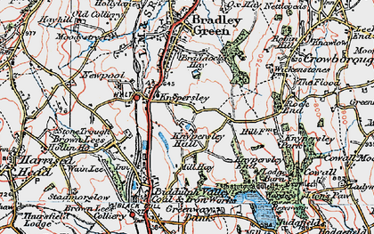 Old map of Knypersley in 1923