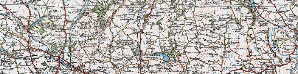 Old map of Knypersley in 1923