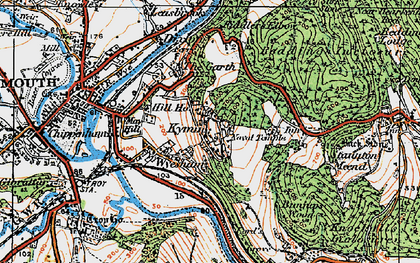 Old map of Kymin in 1919