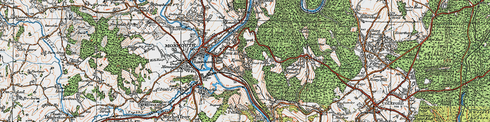 Old map of Kymin in 1919