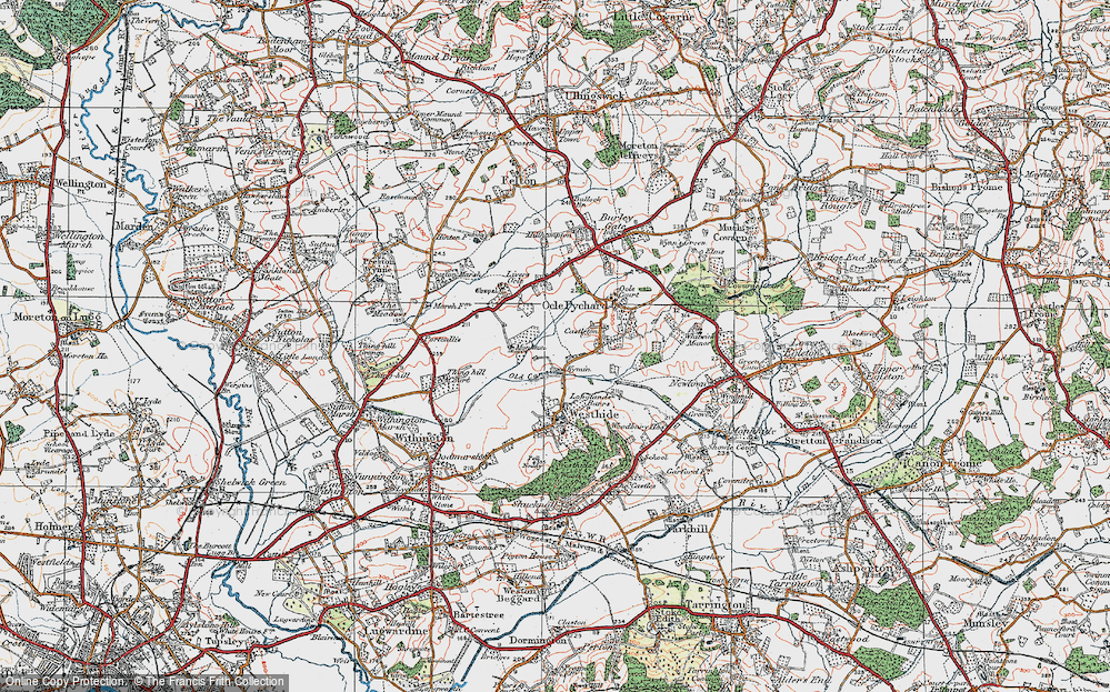 Old Map of Kymin, 1920 in 1920
