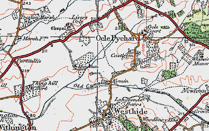 Old map of Kymin in 1920