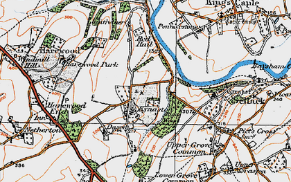 Old map of Kynaston in 1919