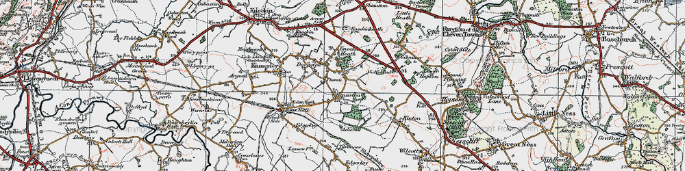 Old map of Kynaston in 1921