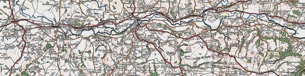 Old map of Kyrewood in 1920