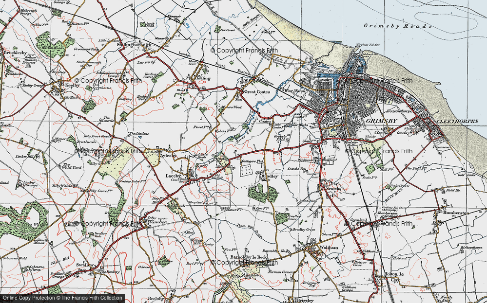 Old Map of Laceby Acres, 1923 in 1923