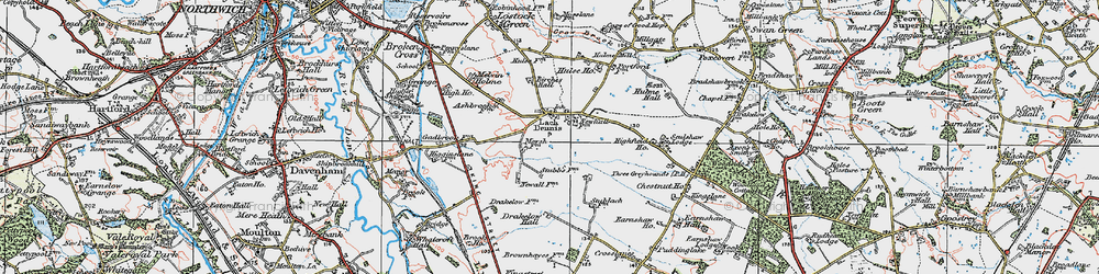 Old map of Lach Dennis in 1923