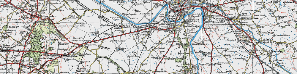 Old map of Lache in 1924