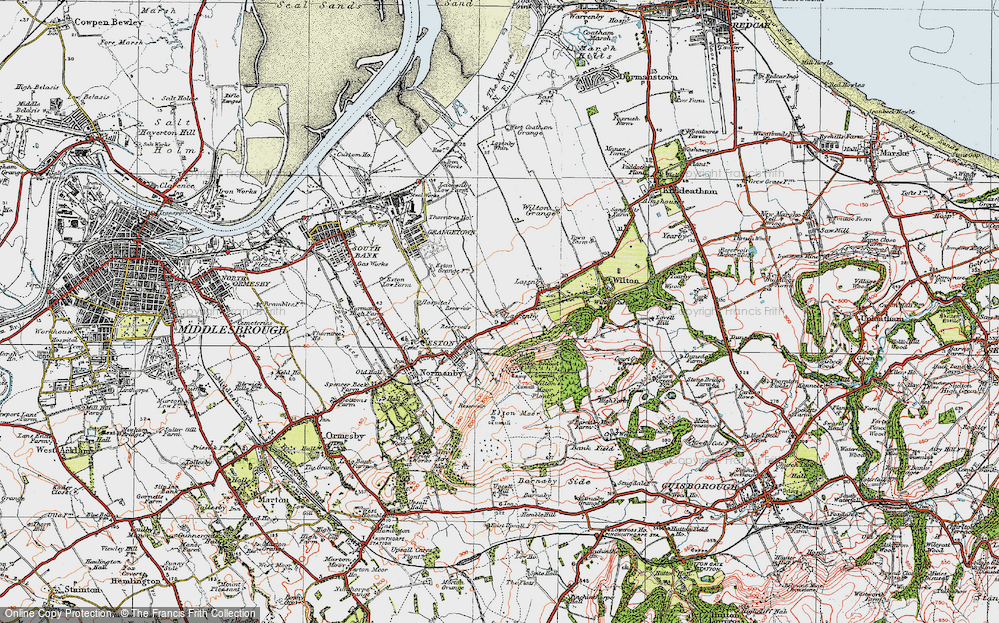 Old Map of Lackenby, 1925 in 1925