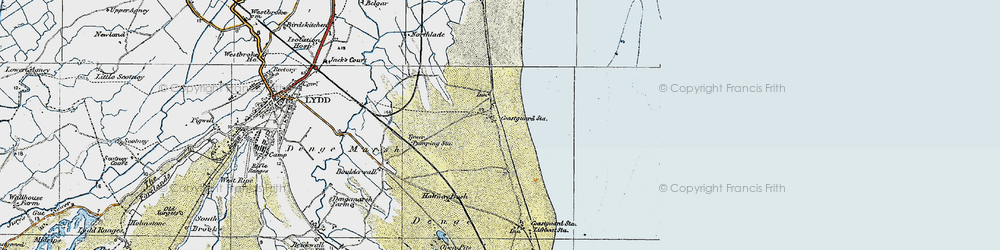 Old map of Lade in 1921