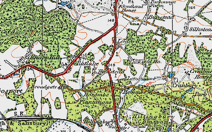 Old map of Ladwell in 1919