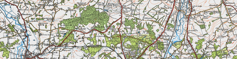 Old map of Ladwell in 1919