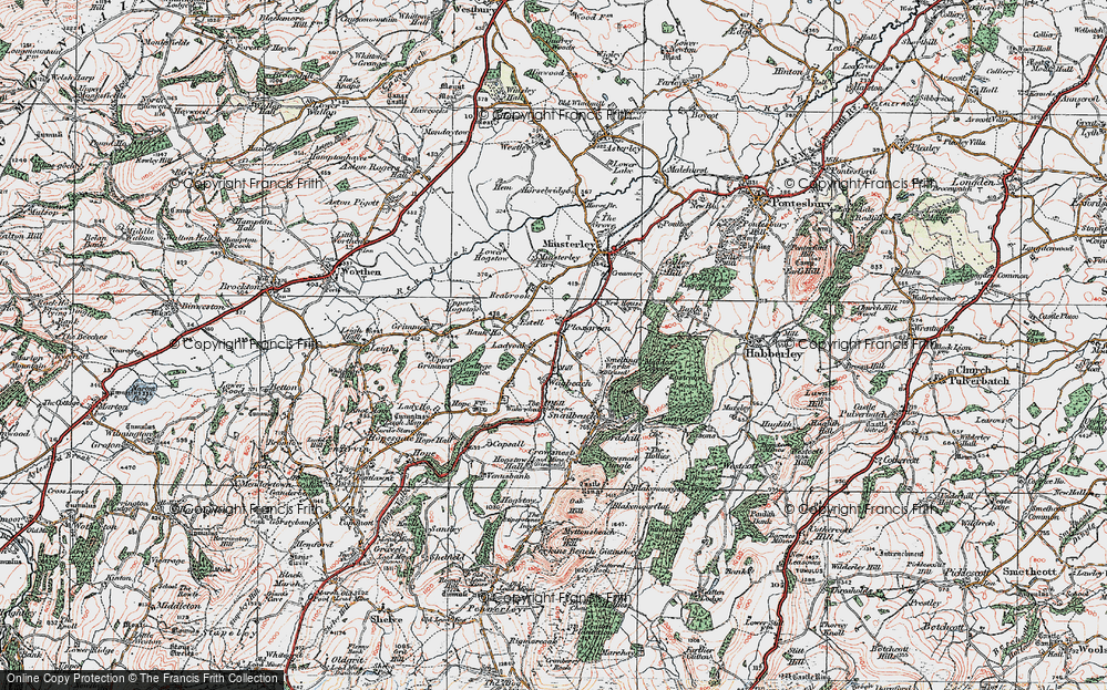 Old Map of Ladyoak, 1921 in 1921