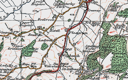 Old map of Ladyoak in 1921