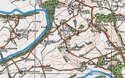 Old map of Ladyridge in 1919