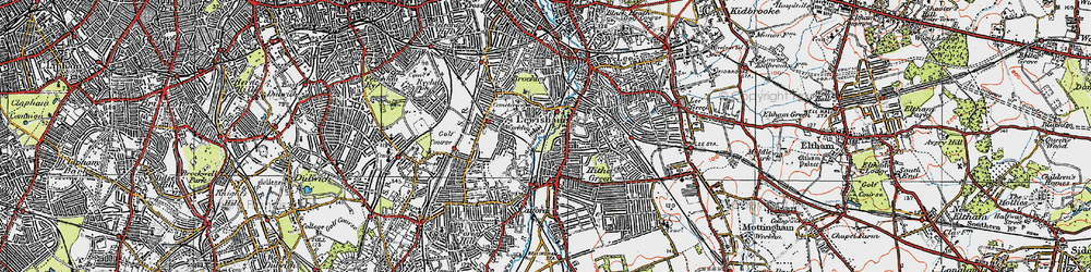 Old map of Ladywell in 1920