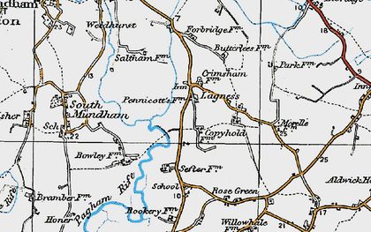 Old map of Lagness in 1919
