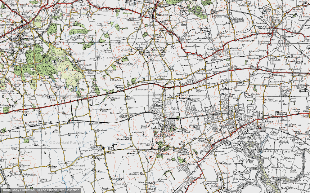 Old Map of Laindon, 1920 in 1920