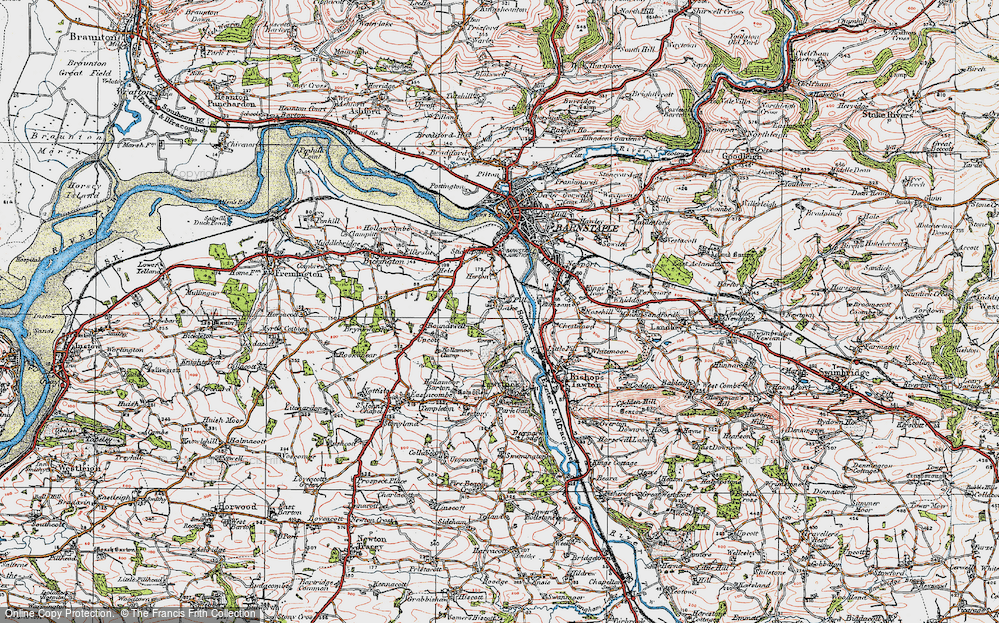 Old Map of Lake, 1919 in 1919