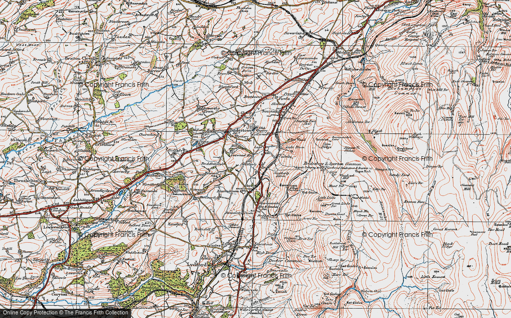 Old Map of Lake, 1919 in 1919