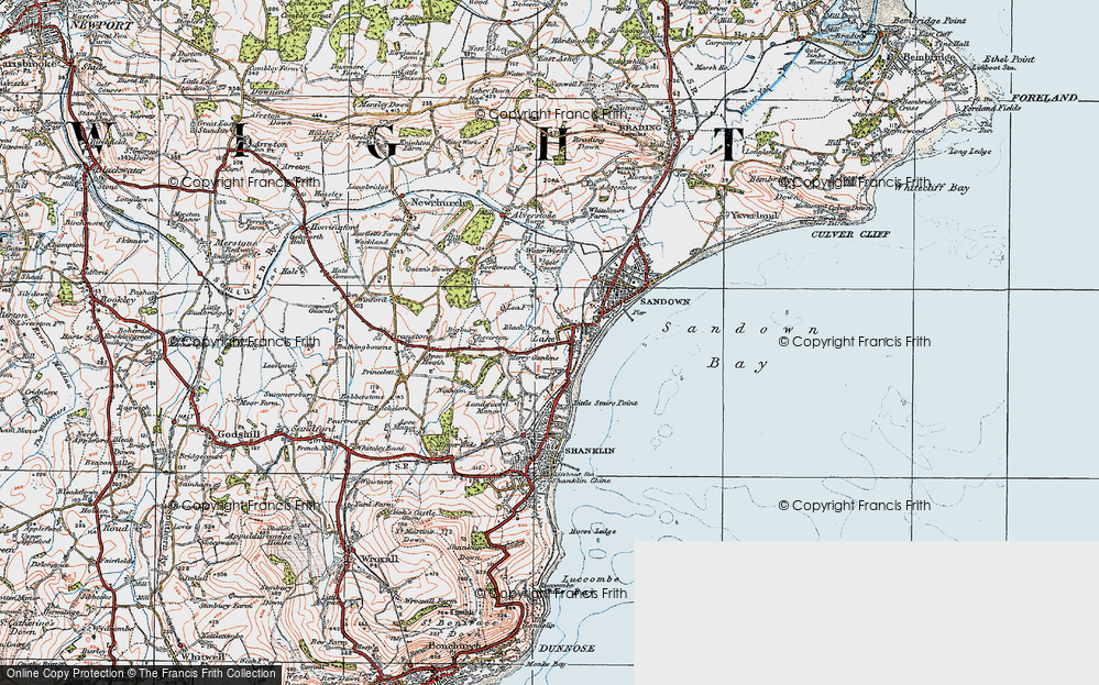 Old Map of Historic Map covering Black Pan in 1919