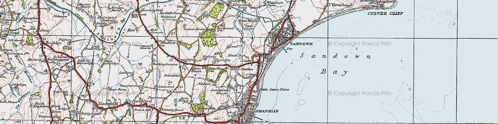 Old map of Black Pan in 1919