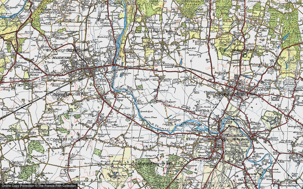 Old Map of Lake End, 1920 in 1920