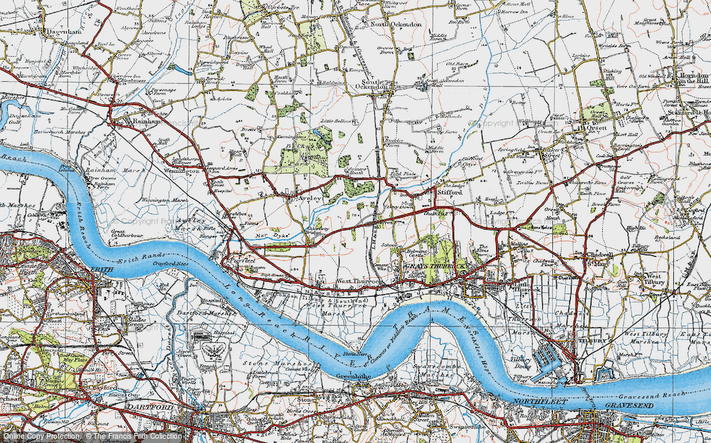 Old Map of Lakeside, 1920 in 1920