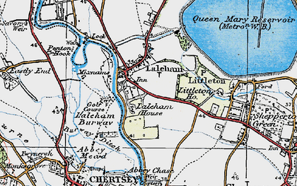 Old map of Abbey Chase in 1920
