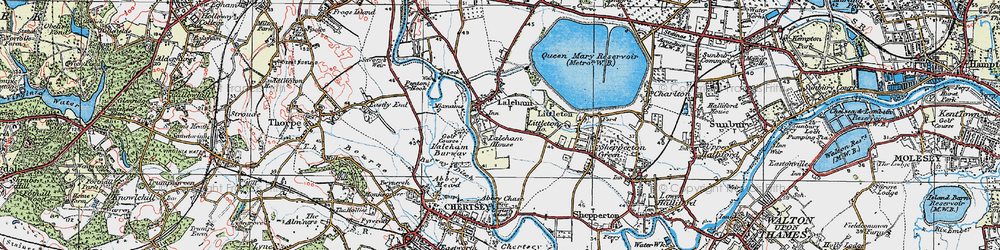 Old map of Laleham in 1920