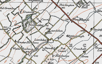 Old map of Wester Howlaws in 1926